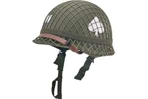 WXKHV WWII US WW2 Army M1 Helmet Steel Shell with Net/Canvas Chin Strap DIY Painting