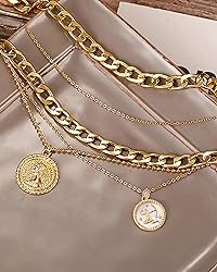 MJartoria Gold Layered Necklaces for Women Trendy