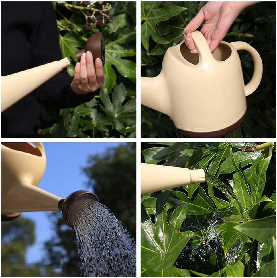 WAQIA Watering Can 1 Gallon with Sprinkler Head, Plant Watering Can for Indoor Outdoor House Plant, Plastic, Long Spout : Garden & Outdoor