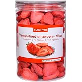 SODGHYTR Freeze Dried Strawberries Slices 5.29oz,Natural Fruit,Non-GMO | Freeze Dried Fruit Snacks,Dry Strawberiesr,Frozen Strawberries,Dehydrated Strawberries, for Yogurt, Smoothies,and Baking