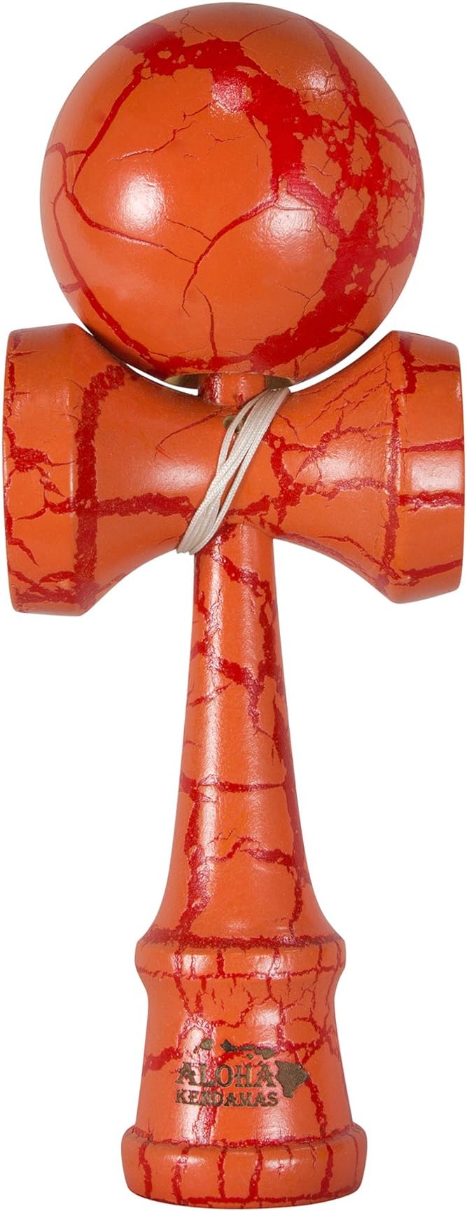 Aloha Kendamas Standard Kendama Crackle Orange/Red