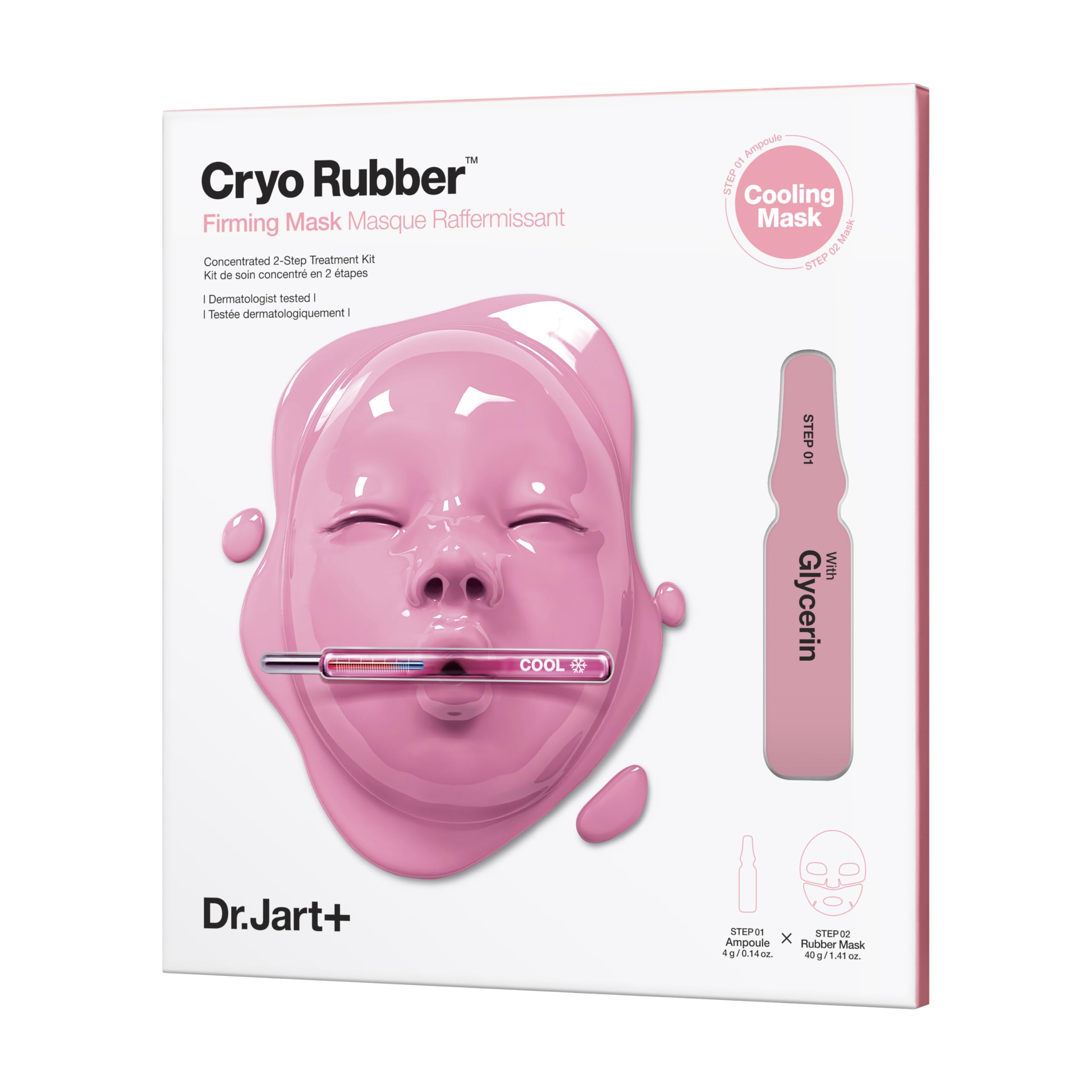 Photo 1 of Dr.Jart+ Cryo Rubber Firming Korean Face Mask with Moisturizing Glycerin | Korean Skin Care | Travel Size, 1 Pack