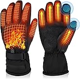 Lightweight Heated Gloves with Ultra-Thin 5000mAh Battery & USB-C Charging - 8Hrs Warmth for Men/Women, Waterproof for Skiing, Hiking, Snowboarding, Shoveling, Hunting, Arthritis Relief