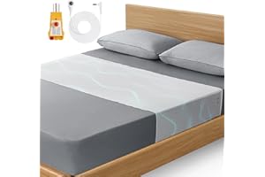 OZUBEEL Grounding Sheets, Grounding Mat for Bed Earth Grounded Sheet Pad 10% Silver Fiber+90% Organic Cotton, for Queen, King and All Mattress Sizes, with Outlet Tester & Cord 104"*24" (White)