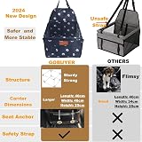 GoBuyer Waterproof Pet Car Seat Booster Carrier Grey Bone Medium 50x40cm view 4