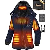 Wulcea Graphene Heated Jacket For Women 12V 18400mAh Fast Charge With Large Capacity
