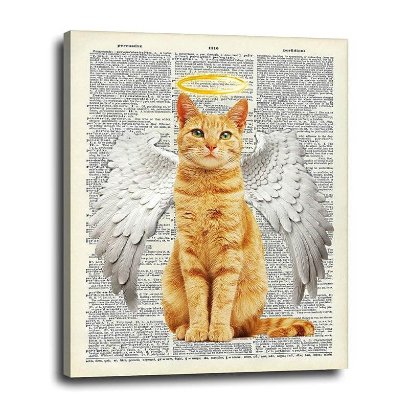 Funny Cat Dictionary Print Canvas Wall Art 16x20 Cute