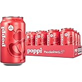 Poppi Prebiotic Soda, Shirley Temple, 12 Oz, 12 Pack | Prebiotic Soda, Sparkling Water &amp; Fruit Juice, 5g Sugar
