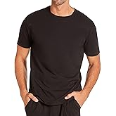 TAHARI Men's Ultimate Comfort Men's Crew Neck Sleep T-Shirt – Soft Cotton Blend, Lightweight & Breathable Lounge Shirt