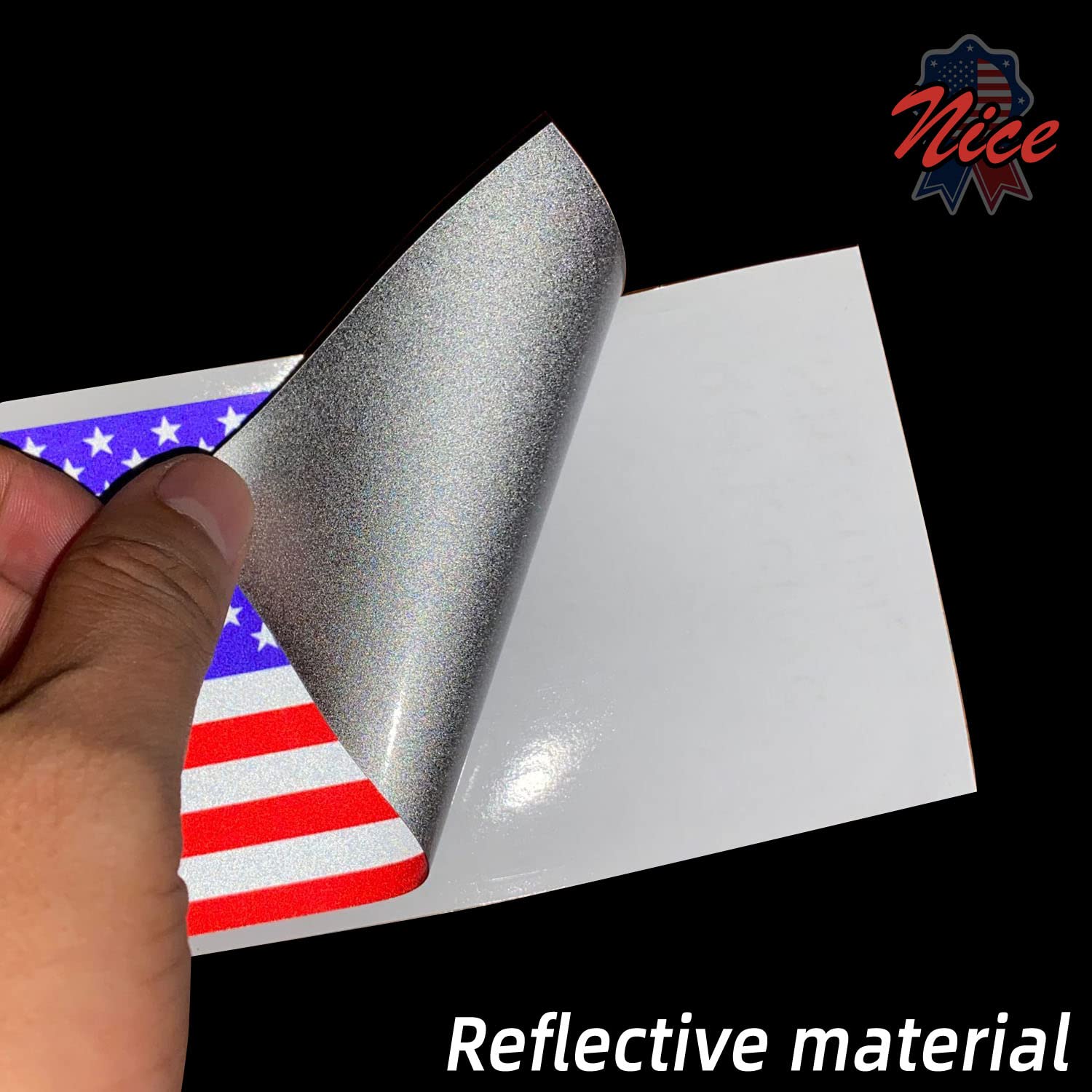 American Flag Decal,3pcs USA Flag Decal Sticker, Reflective Car Stickers for Cars/Trucks - Support US Military