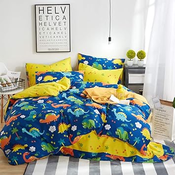 Amazon Com Otob Cute Cartoon Dinosaur Twin Bedding Set For Kids