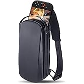 Carrying Case for Nintendo Switch 2/ROG Xbox Ally X/Steam Deck, Storage Portable Bag, Shockproof Hard Shell Protective Shoulder Chest Backpack with Pockets Fit Console & Accessories for Daily Use
