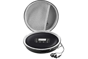WELLGAIN Portable CD Player Case Compatible with Deluxe/for ARAFUNA/for GPX/for Soulcke/for MONODEAL Personal Disc Player, Travel Carrying Stoarge Holder for Earphone & Cable (Box Only)