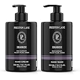 Preston Lane Hand Soap & Lotion Set, Highrise Scent – Hydrating Hand Wash and Moisturizing Hand Cream Duo | Clean Ingredients, Vegan & Cruelty Free Bathroom and Kitchen Essentials Gift Set