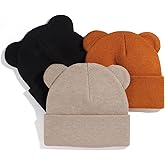 Baby Winter Beanie Hat,Kids Cute Bear Ears Soft Knit Beanie for Infant Boys Girl Warm Winter Hat Caps