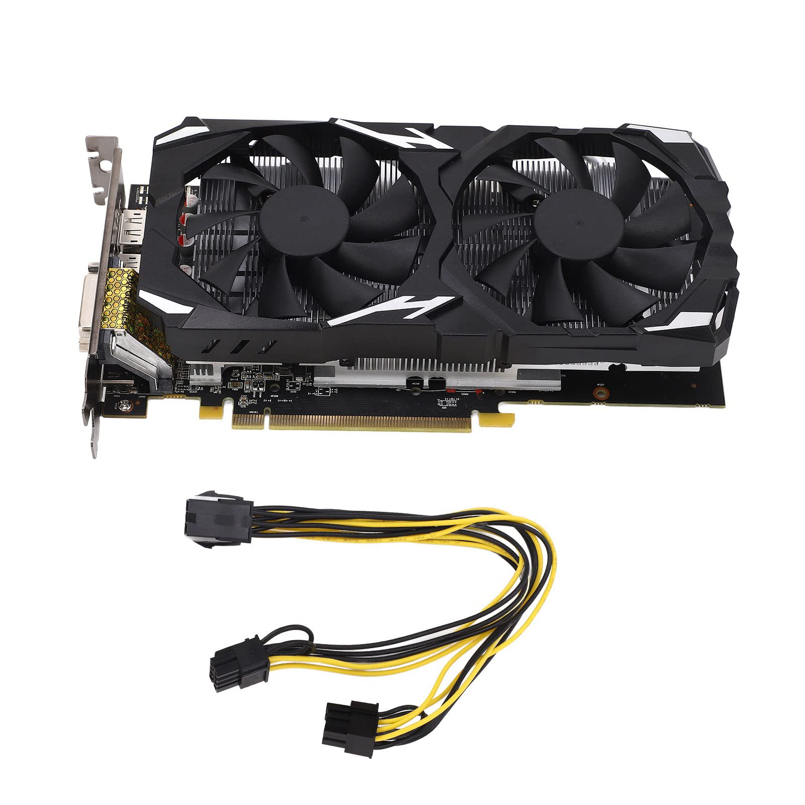 Bewinner RX580 Graphics Card, 8GB GDDR5 256bit Computer Graphics Card with Dual Fans 1284/7000MHz, Desktop Computer Game Discrete Graphics Card with HDMI, 3 x DP for Computer