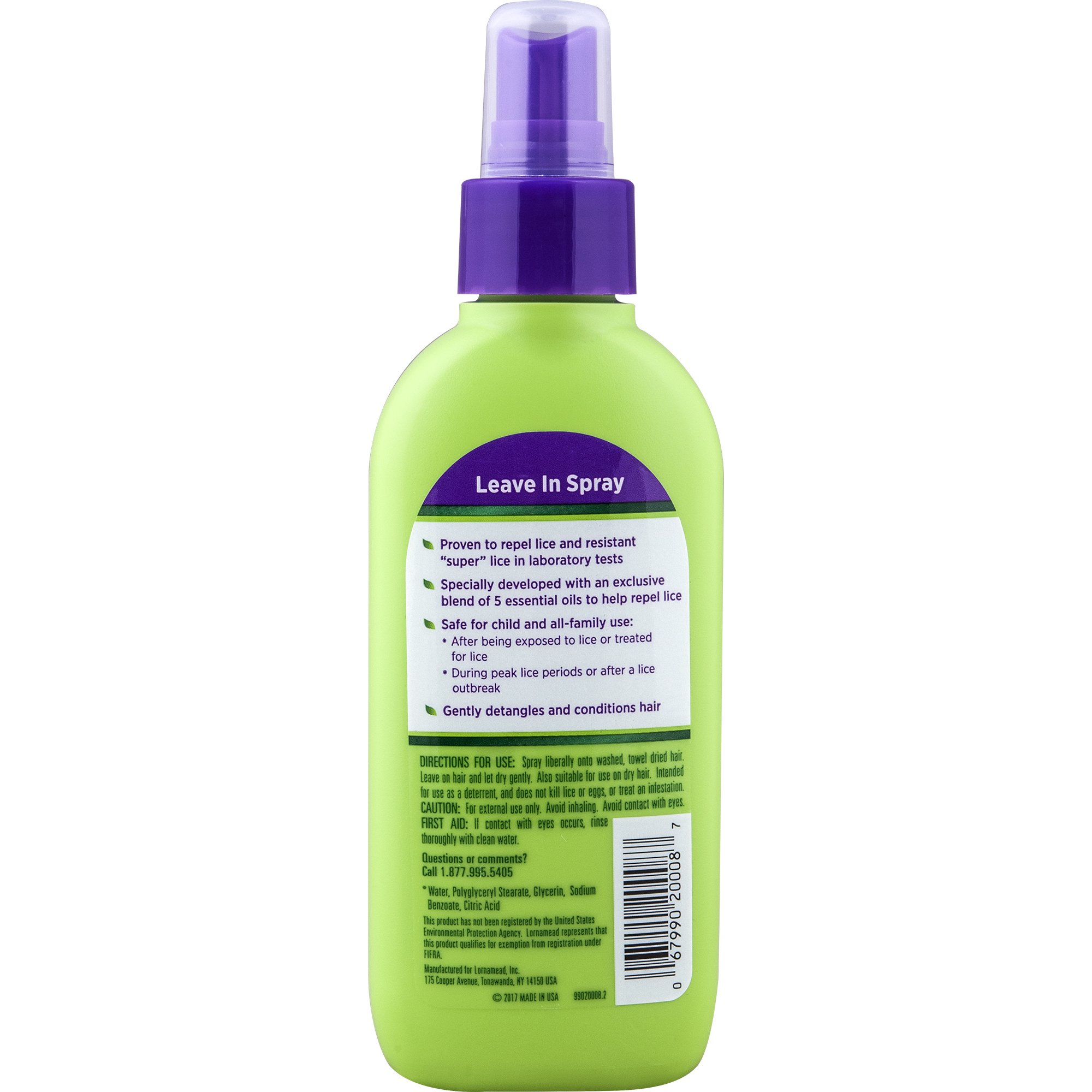 Lice Shield Leave in Spray, Bottle, Lice Repellent Conditioning Spray ith Essential Oils for