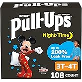 Pull-Ups Boys' Night Time Potty Training Pants, Size 3T-4T Overnight Training Underwear (32-40 lbs), 108 Ct