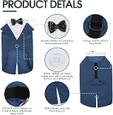 Kuoser Dog Tuxedo Wedding Suit and Bandana Set 5 Sizes Small to XXL view 4