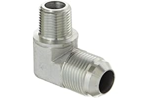 Eaton Aeroquip 2024-8-12S 90 Degree Male Elbow, JIC 37 Degree & NPT End Types, Carbon Steel, 1/2 NPT(m) x 3/4 JIC(m) End Size, 3/4" Tube OD, 1/2" Male Pipe Size