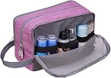 WANDF Toiletry Bag Water-Resistant Nylon Travel Dopp Kit A-Light Purple view 4