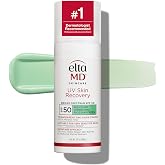 EltaMD UV Skin Recovery 100% Mineral Face Sunscreen, SPF 50 | Red Color Correcting, Safe For Rosacea and Post-Procedure Skin,