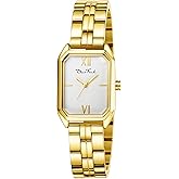Diaofendi Women's Petite Gold Watch,Dress Analog Waterproof, Stainless Steel Bracelet Watches for Women