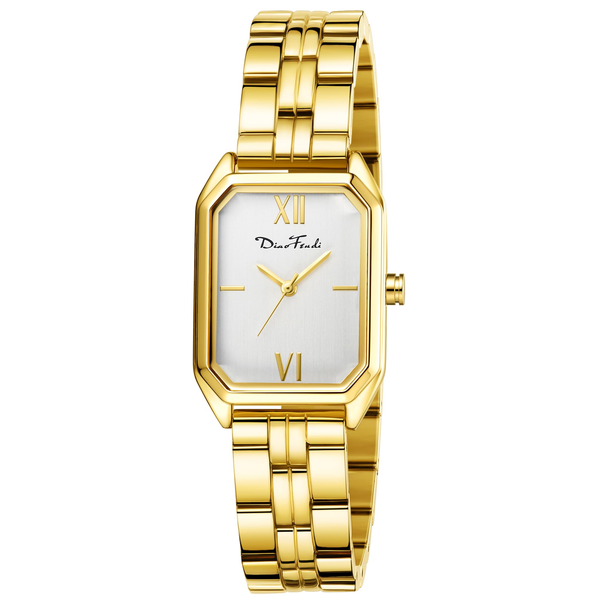 Photo 1 of Diaofendi Women's Petite Gold Watch,Dress Analog Waterproof, Stainless Steel Bracelet Watches for Women (Gold White)