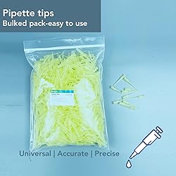 VISOSCI 200uL Pipette Tips 1000 PCS per Bag Yellow