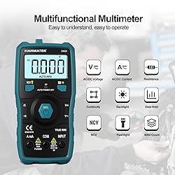 HANMATEK Digital Multimeter Auto-Ranging Voltmeter