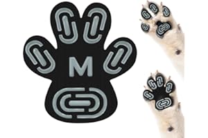 MBTWZ Anti-Slip Dog Paw Protector Pads for Senior Dogs, Dog Paw Adhesive Pads on Hardwood Floor,Senior Pets Essentials with Strong Traction,Puppy Grippers,12 Sets 48 pc M