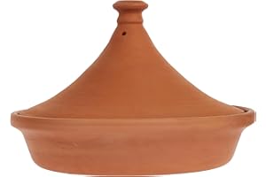 Luksyol Clay pot for cooking - Handmade tagine pot moroccan for cooking - Lead free earthenware pot - Tagine Pot Oven Safe - 100% Natural & Safe for Health - eco friendly terracotta pots 11.42 inches