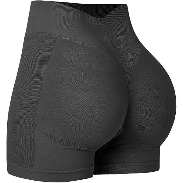 Evercute Ensemble De Shorts De Sport Pour Femme - Taille Haute - Contrôle Du Ventre - Short De Levage Des Fesses - Short D'entraînement Sans Couture, Noir, Gris, Vert, Lot De 3, T-Grand