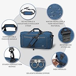 Fmeida 65L Duffle Bag with Shoes