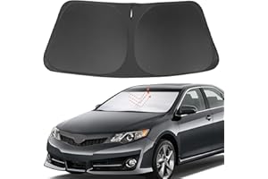 YYCKE Windshield Sun Shade Accessories Compatible with 2012-2017 Camry for Toyota Foldable Sunshade Sun Visor Blocks UV