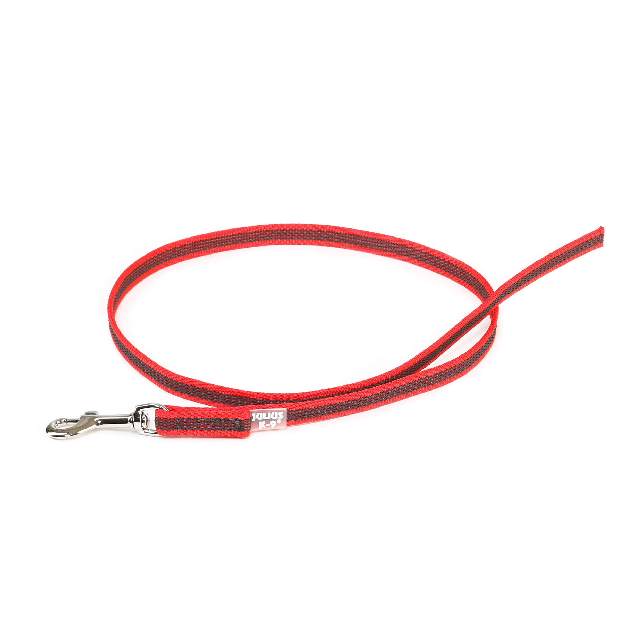 Color & Gray Super-Grip Leash without Handle, 14 mm x 1 m, Red-Gray — image 1