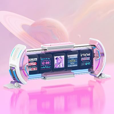 Divoom Times Gate WiFi Pixel Art Display 128x128 IPS Clock Pink