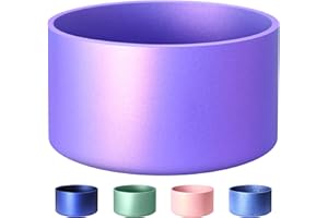 VIKIZUES Protective Metallic Matte Luster Silicone Boot, Compatible with Stanley/Simple Modern 20-40oz & Water Bottle 12-24oz and More Bottles with 2.8-3in Base, Glitter Anti-Slip Bottom Sleeve Cover