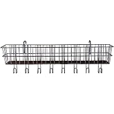 EASY-UP Pro 36 Basket with Tack Hangers | Color Gray Armor | Multi-Use Stable Organizer | Heavy Duty Steel Construction | Multiple Hanging Options | Versatile Uses | 7-Year Warranty