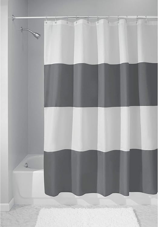 Amazon Com Idesign Zeno Wide Striped Shower Curtain For Master