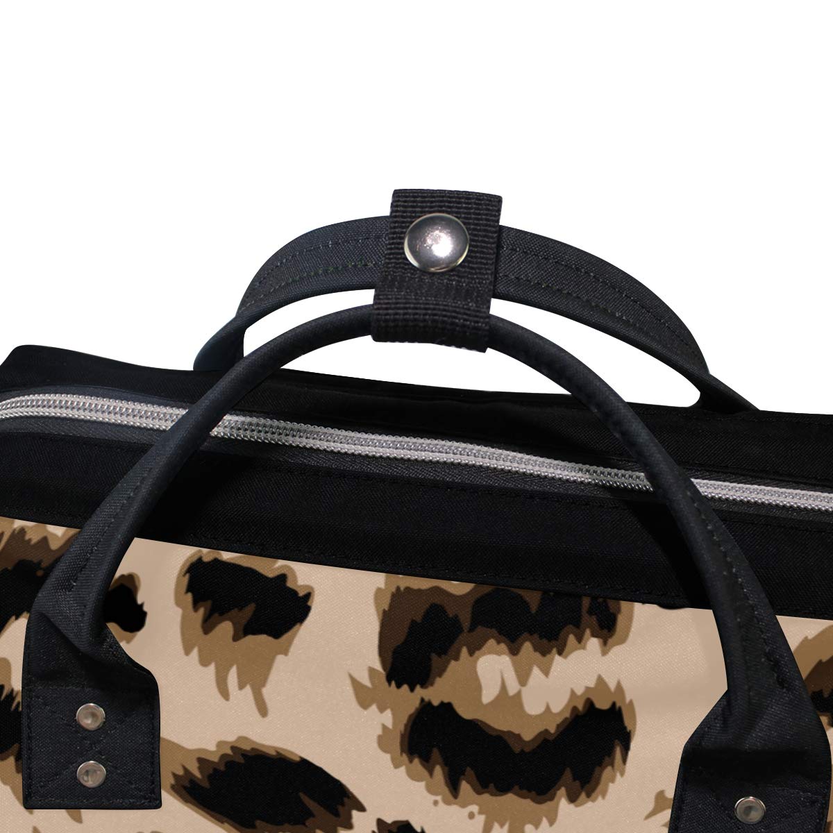 leopard print nappy bag