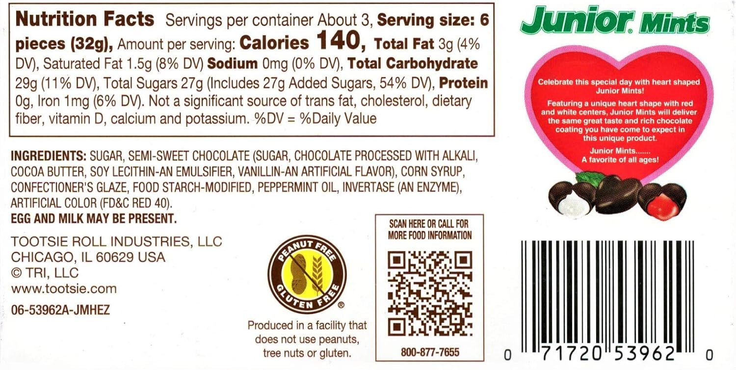 35 Junior Mints Nutrition Label Label Design Ideas 2020