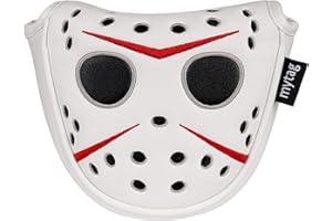 MYTAG Putter Covers Hockey Goalie Mask, Mallet Putter Cover Blade Putter Cover Strong Magnetic Putter Headcover