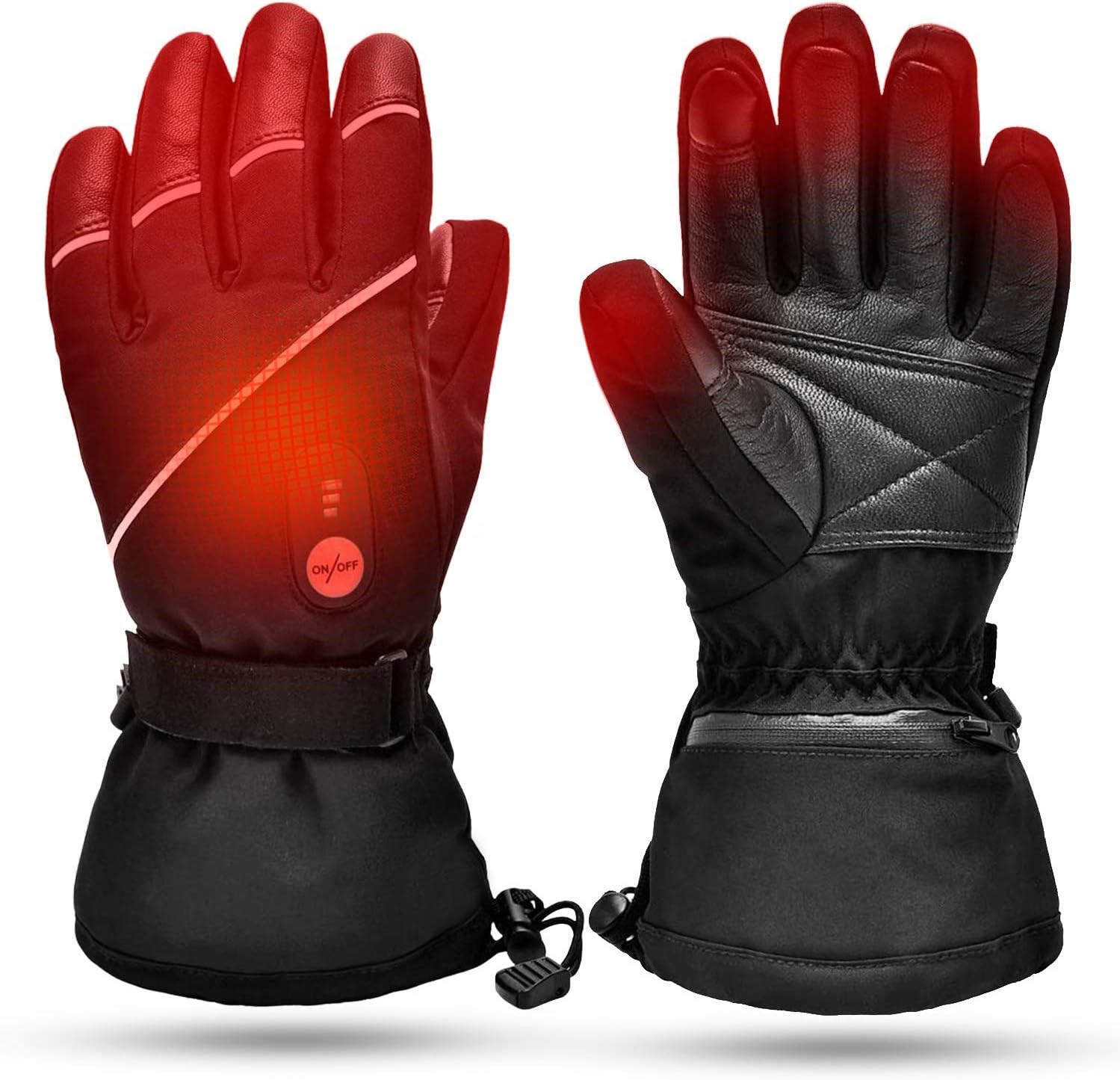 Electric Heated Gloves for Men & Women, 7.4V 2200MAH Rechargeable