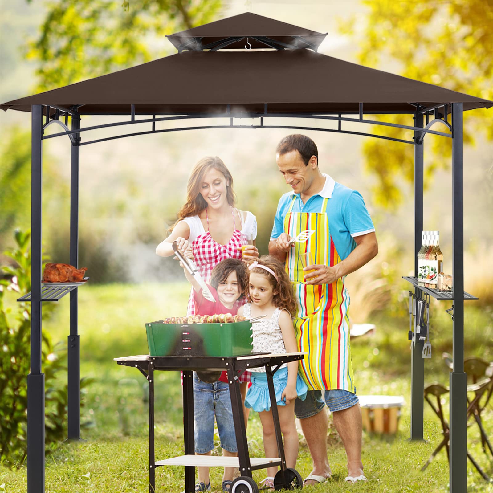 ABCCANOPY 8'x 5' Grill Gazebo Canopy Outdoor BBQ Gazebo Shelter with