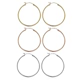 M MOOHAM Big Gold Hoop Earrings for Women, 14K Gold