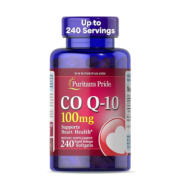 PURITAN’S PRIDE Q-SORB COQ-10 100MG | SUPPORTS HEART HEALTH | DIETARY SUPPLEMENT | HEALTHY SUPPLEMENT | ENERGY SUPPLEMENT | GLUTEN FREE | 240 RAPID RELEASE SOFTGELS