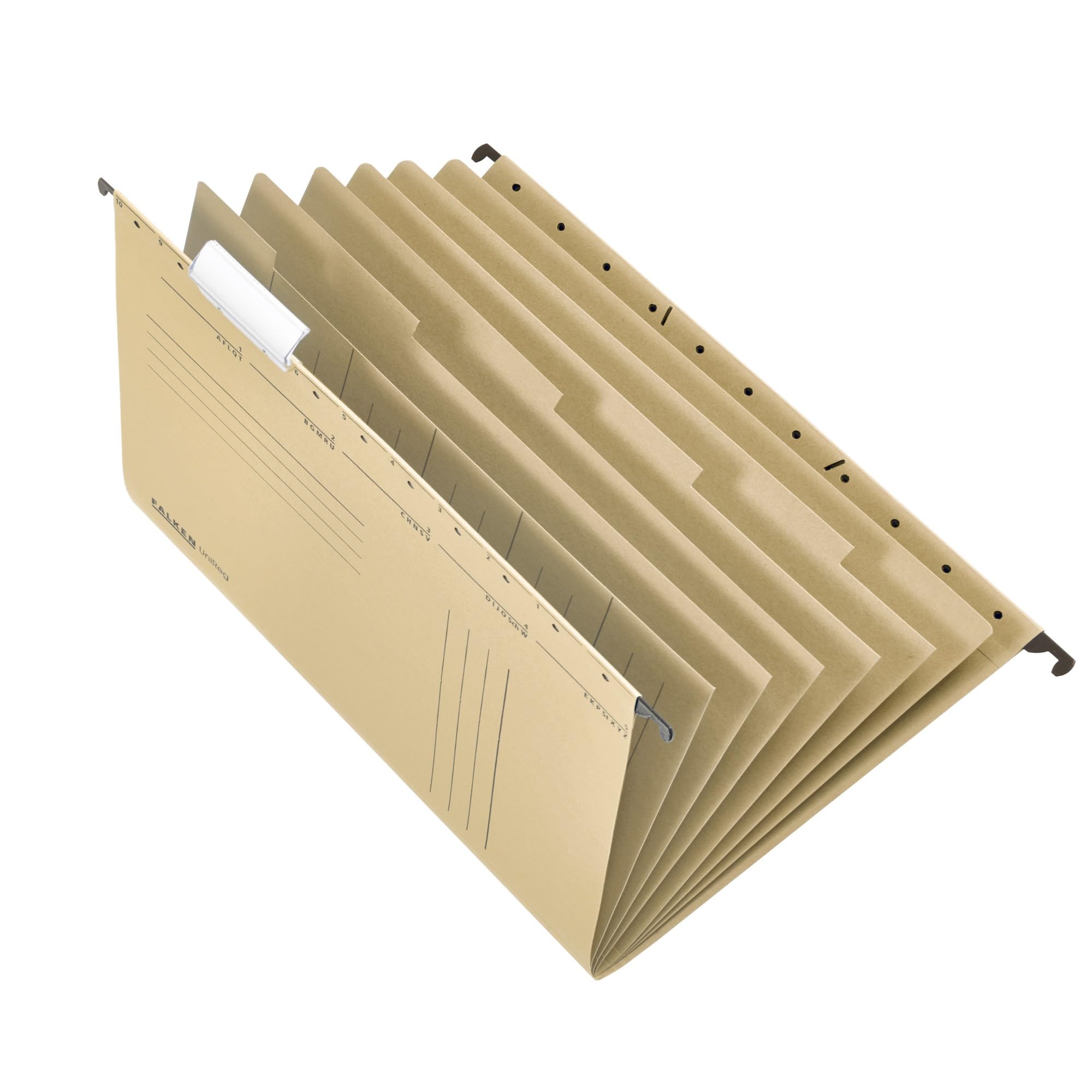 Original Falken project folder and personal folder UniReg. Made in Germany. Made of recycled cardboard for DIN A4 open sided brown Blue Angel Personnel file Personnel file for loose leaf filing