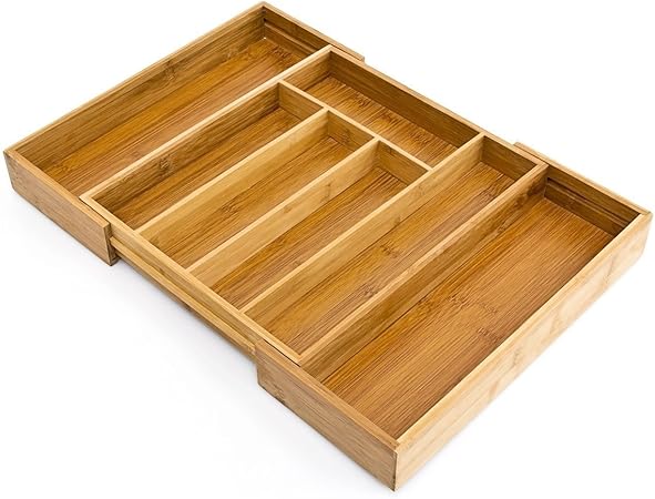 Deluxe Quality Space Saving Expandable Adjustable Bamboo Wooden