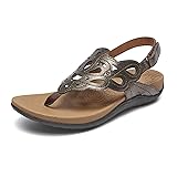 Rockport Women's Ridge Sling Sandal, Bronze, 9 W US